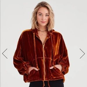 7 for all mankind velvet batwing hoodie